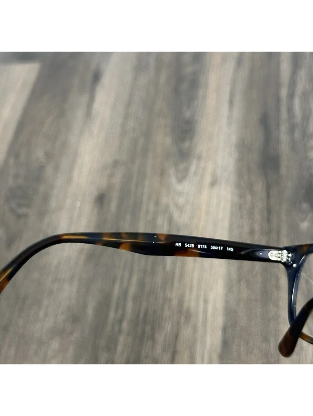 Rayban RB 5428 8174 HAVANA BLUE Square  Eyeglasses Frames 55-17-145 Frames Only